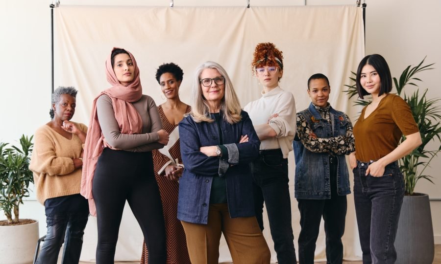 International Women's Day portrait of multi ethnic women